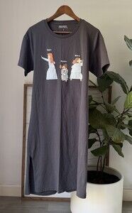 CRAYON SHINCHAN Show Amiu Gray T-shirt Dress Size Large L Anime